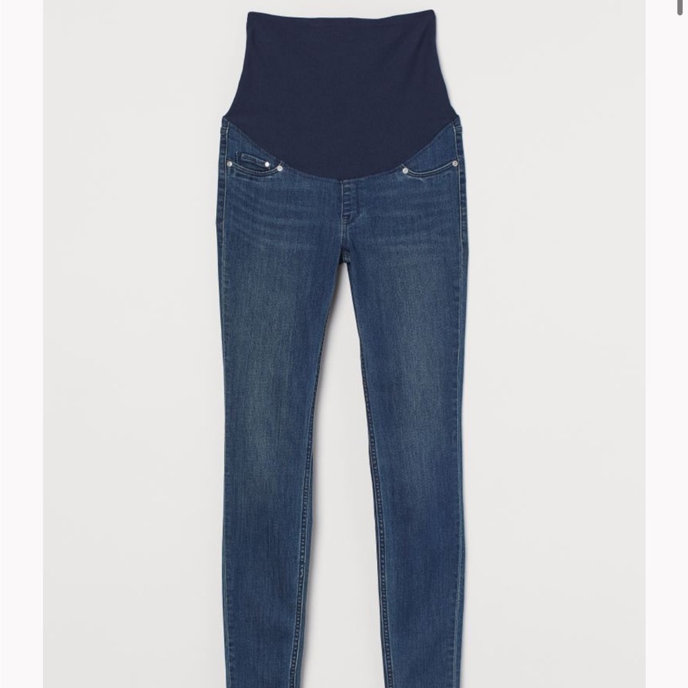 H&M MAMA Super Skinny Jeans Maternity Jeans Dark Denim